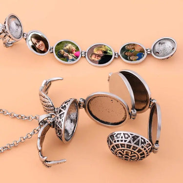 Angel Wing Photo Locket Necklace-Your Soul Place